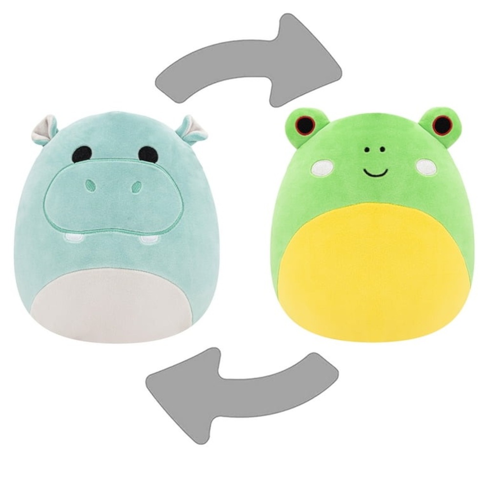 Squishmallows FlipAMallows 12 inch Wendy Frog and Hank Hippo -NWT